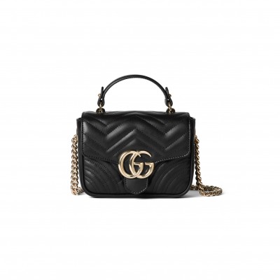 GUCCI GG MARMONT MINI TOP HANDLE BAG 811238 (17*13*6cm)